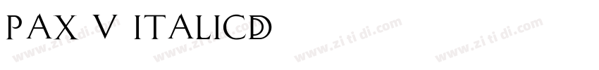 Pax 2 Italic字体转换